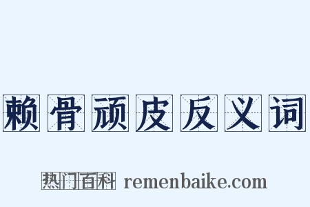 赖骨顽皮反义词是什么意思的图片